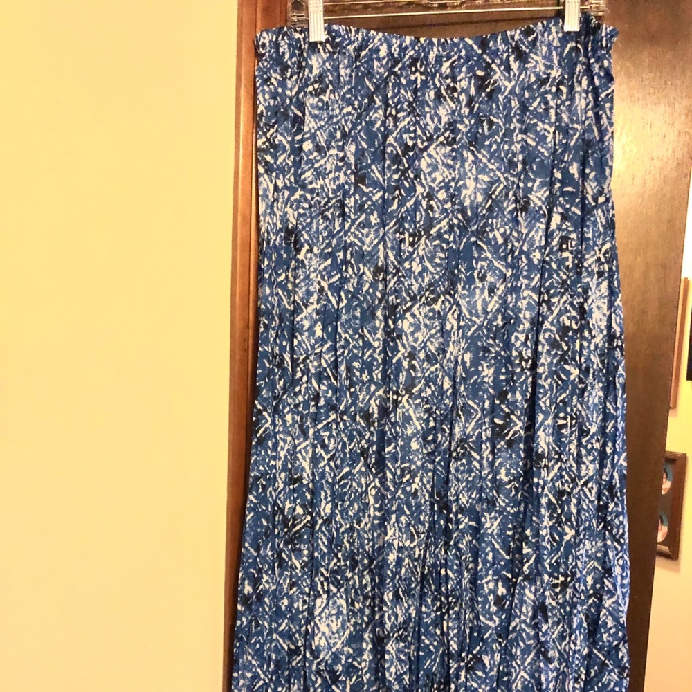 Blue, Black, & White Maxi Skirt